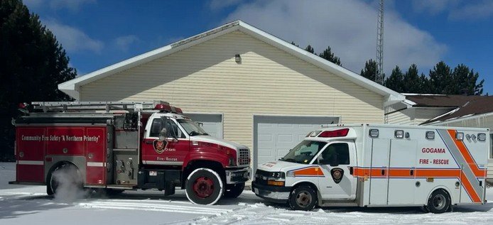Gogama firehall - old siding