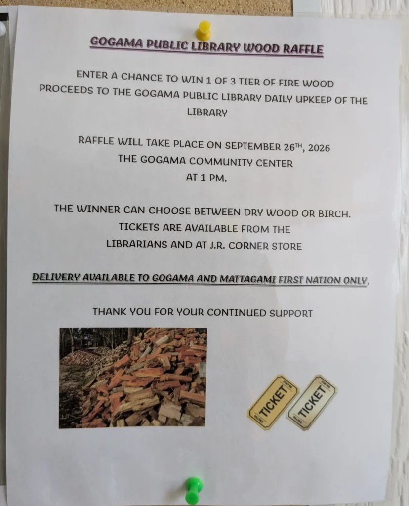 library wood raffle